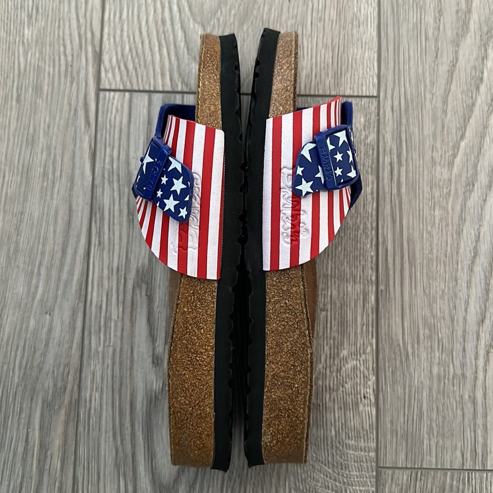 Birkenstock Birkis American Flag Patriotic Star Stripes Slides, Women's Size 6 - Picture 4 of 9